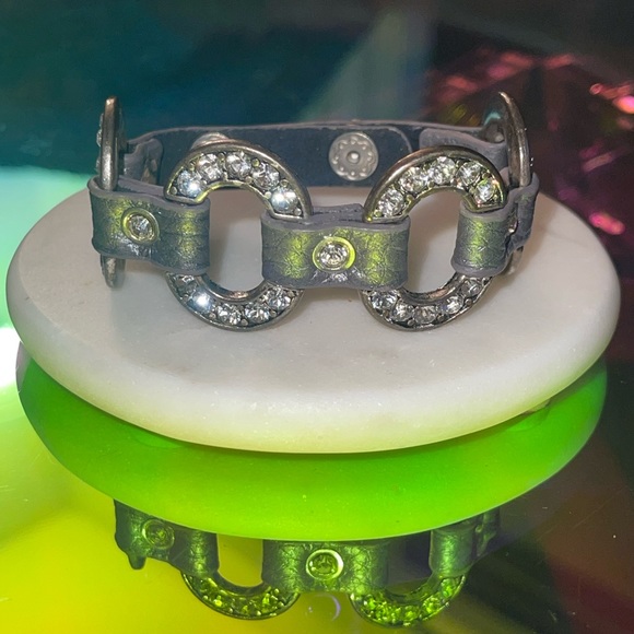 Buckle Rhinestone Hoop Bracelet - Picture 5 of 5